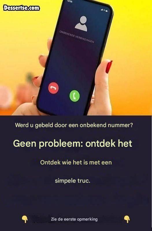 Werd u gebeld door een onbekend nummer? Geen probleem: ontdek wie er belt met deze simpele truc.