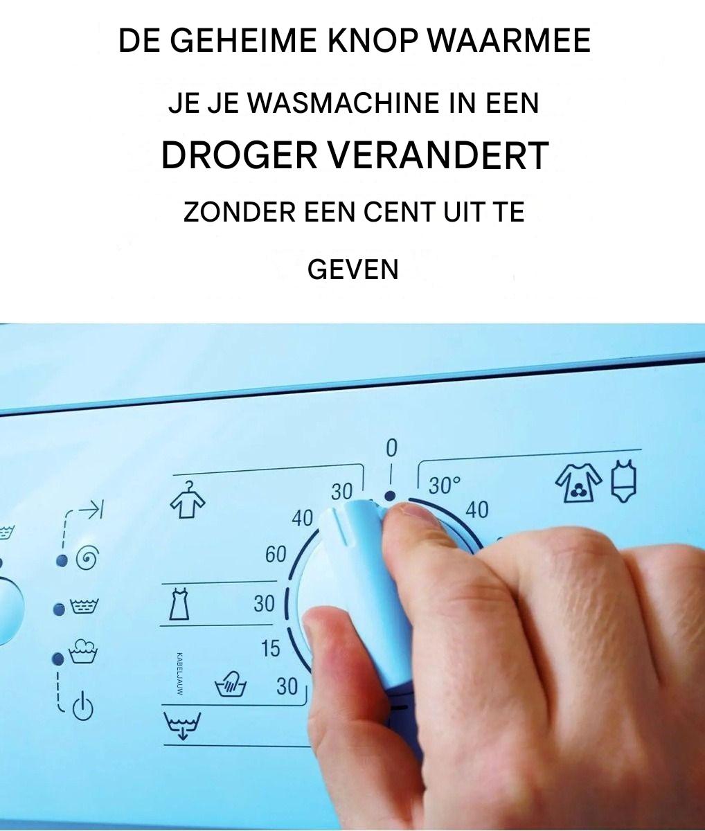 Wasgoed direct in de wasmachine drogen: een truc die de wasdroger overbodig maakt.