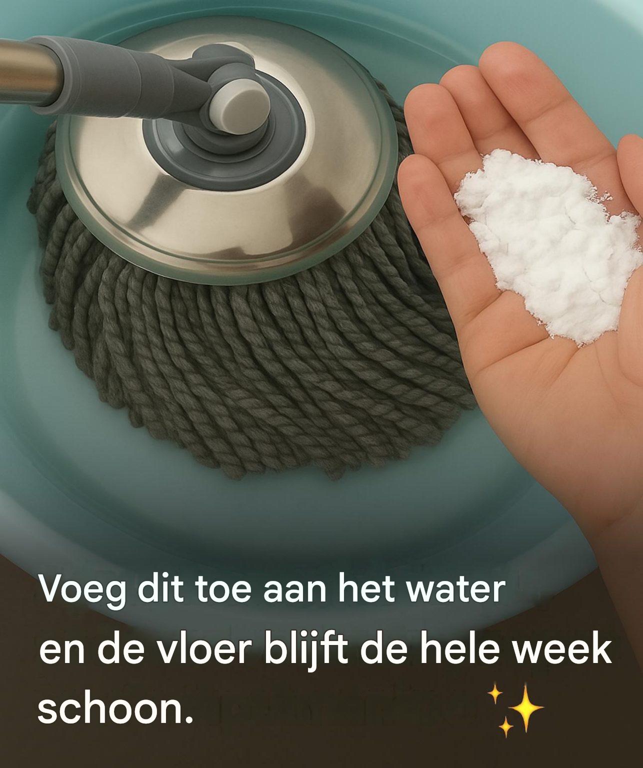 Doe dit ingrediënt in je emmer en de grond blijft de hele week scherp.
