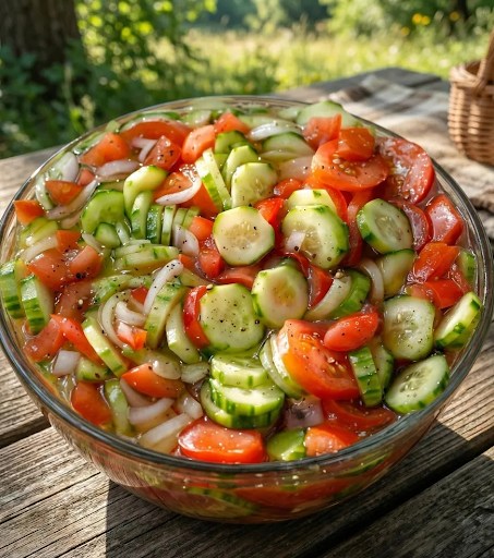 Ik ben normaal gesproken niet zo dol op salades, maar deze me echt overtuigd. Hij is fris, voldoende en ongeveer lekker. Het volledige recept vind je in de eerste reactie.