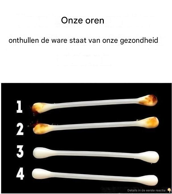 Onze oren oordelen de ware staat van onze gezondheid.