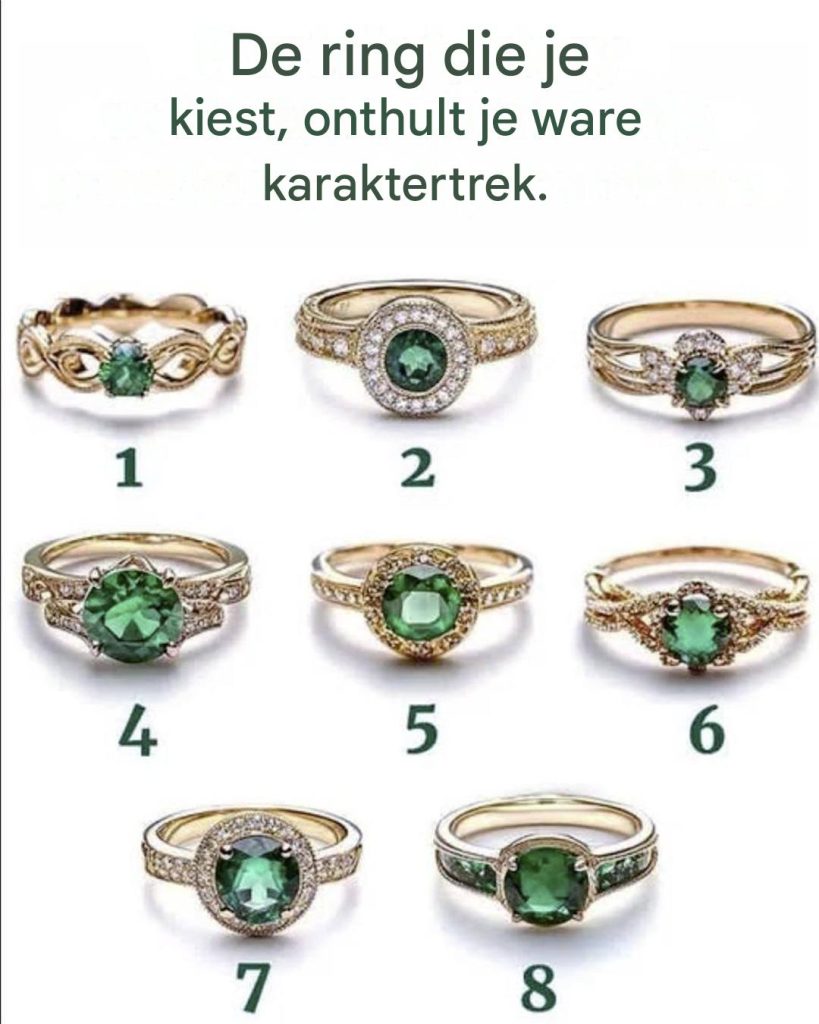 De ring die je kiest, onthult je ware karaktertrek.