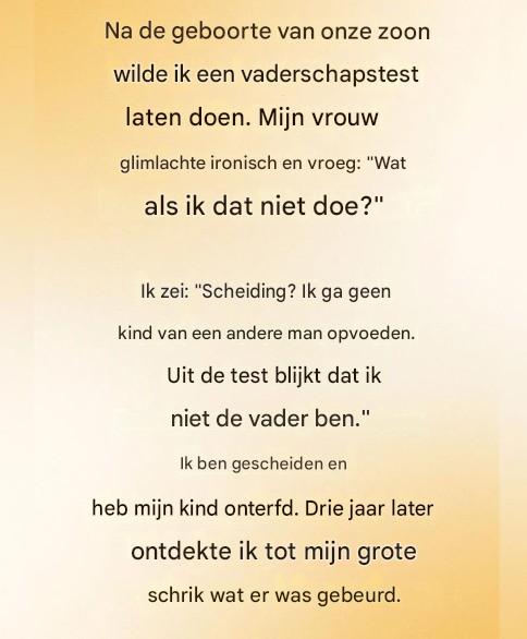 Wanneer wantrouwen een gezin kapotmaakt: een pijnlijk moment van waarheid voor een vader.