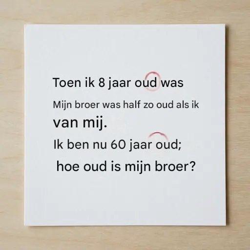 Hoe oud is mijn broer?