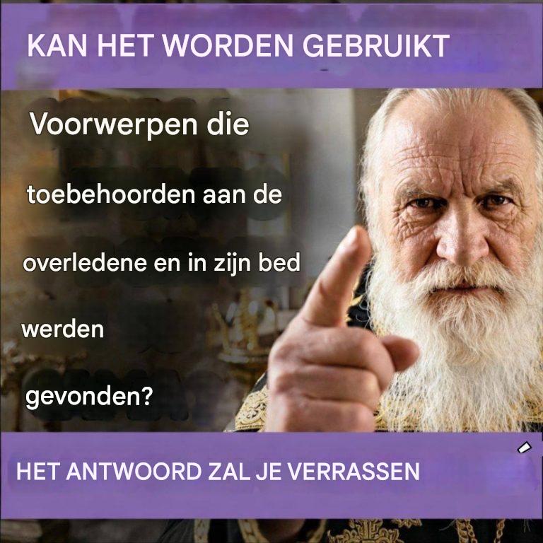 Gaat het om het gebruiken van de bezittingen van de overledene of om slapen in zijn of haar bed? Een antwoord dat velen niet verwachten.