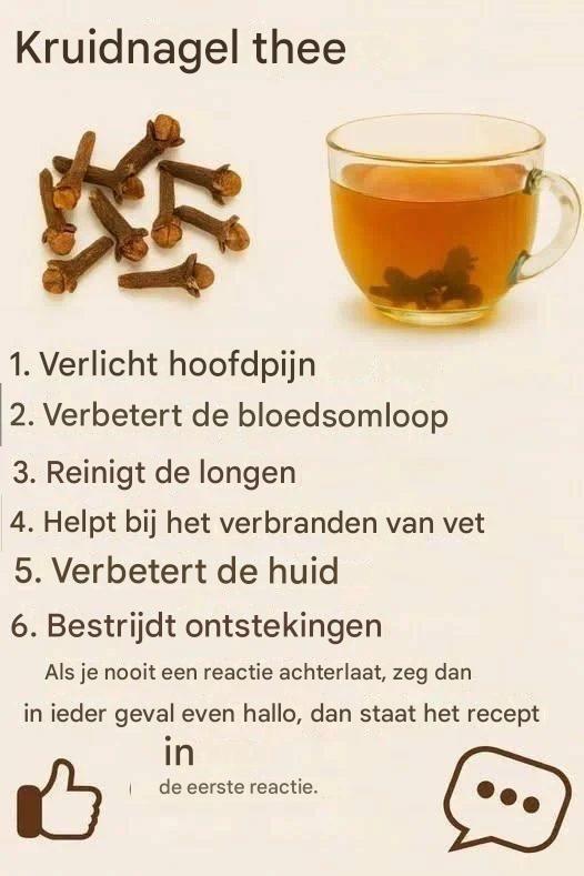 Kruidnagelthee – Hoe maak je het correct, hoe lang kun je het drinken en wie mag het niet gebruiken? De aromatische specerij die alleen geneeskrachtig werkt als je het op de juiste manier gebruikt. Het recept vind je in de reacties.