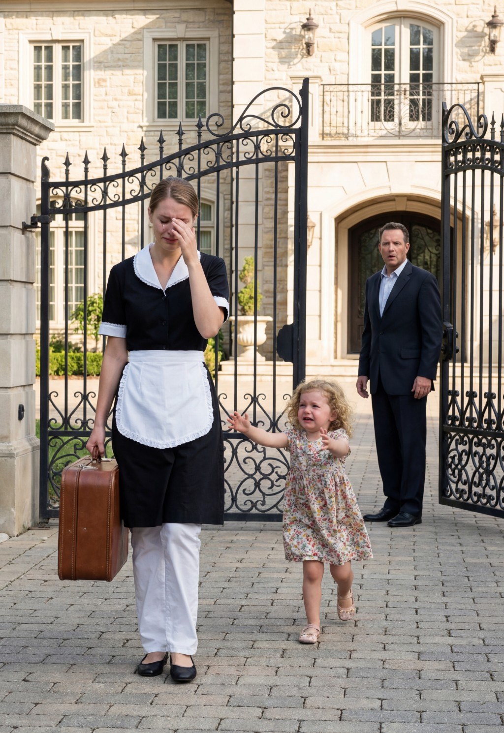 Na onterecht ontslagen te zijn, neemt de nanny afscheid van de dochter van een miljonair… en hoort ze: “Papa, ze is familie van me.”