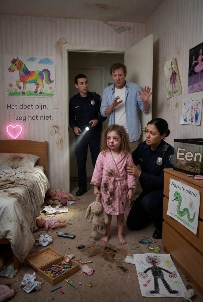 Een meisje belde 112 en riep huilend: “Papa’s slang is zo groot – ik heb er pijn van!” Wat de politie erin aantrof, schokte de hele buurt voorgoed.