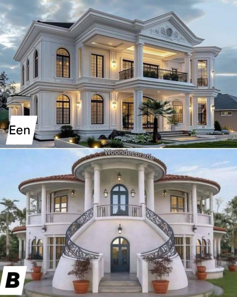 Als je een huis cadeau zou krijgen, welk huis zou je dan kiezen? A of B?
