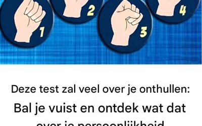 Deze test zal veel over je onthullen: bal je vuist en kijk wat dat over je persoonlijkheid zegt.