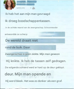 Toen mijn zwangerschap werd genegeerd en niemand zich erom bekommerde, klonk er plotseling een onverwachte stem achter mij.