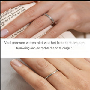 Het dragen van een trouwring aan de rechterhand: wat betekent dat?