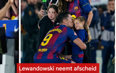Robert Lewandowski neemt afscheid van zijn familie en de beroemde muzikant in Barcelona. Hartverwarmende beelden. Iedereen huilt!