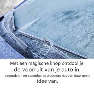 Met de magische knop ontdooi je je voorruit in seconden.