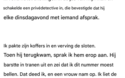 De hotelrekeningen hebben mijn huwelijk verpest… als ik die vreselijke streek niet had uitgehaald.